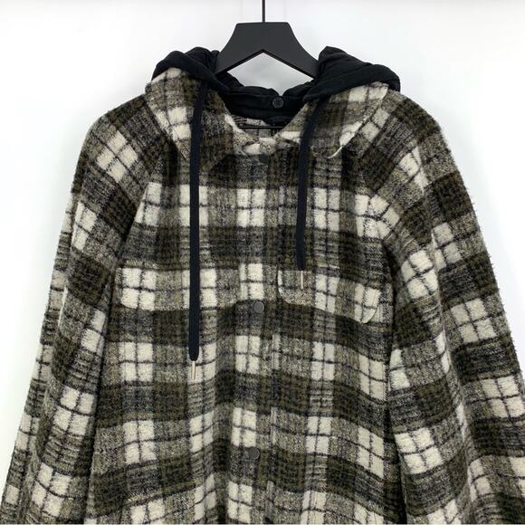 HALLE BERRY x Sweaty Betty Rhea Overshirt Plaid Jacket Green Black Cream 14 (XL) - Picture 2 of 13